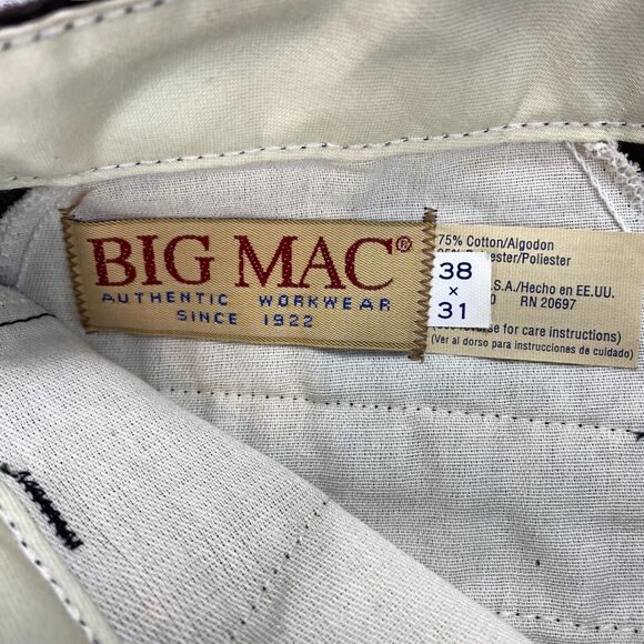 Vintage Big Mac Workwear Pants Mens 38x31 Brown Corduroy Wide Leg USA - Picture 2 of 12